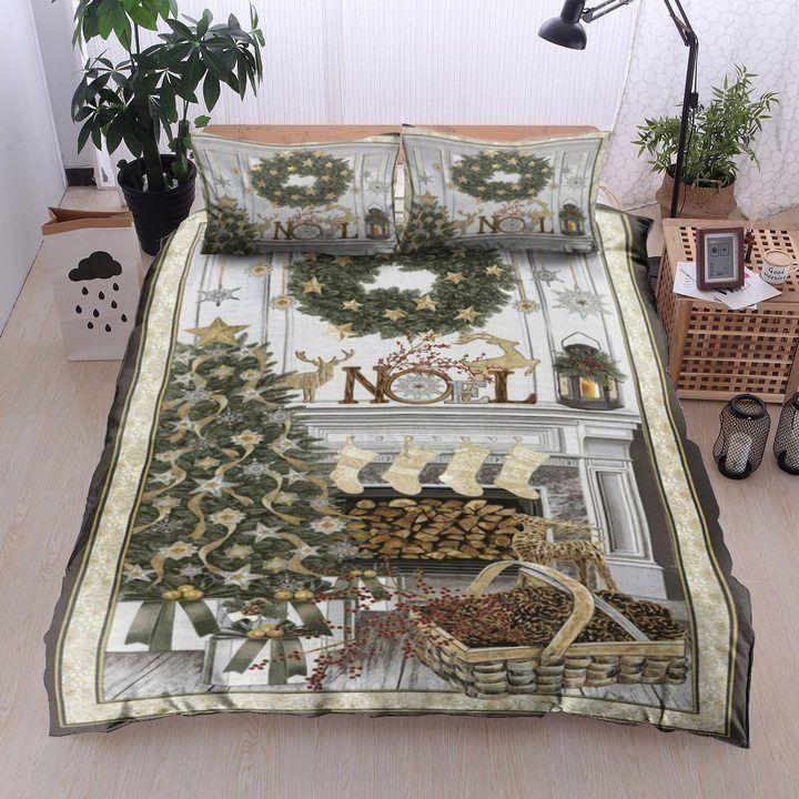 Christmas Noel Decorated Tree Bedding Set