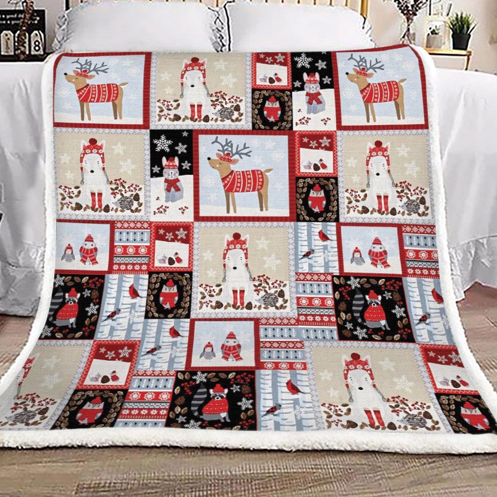 Christmas Sherpa Fleece Blanket