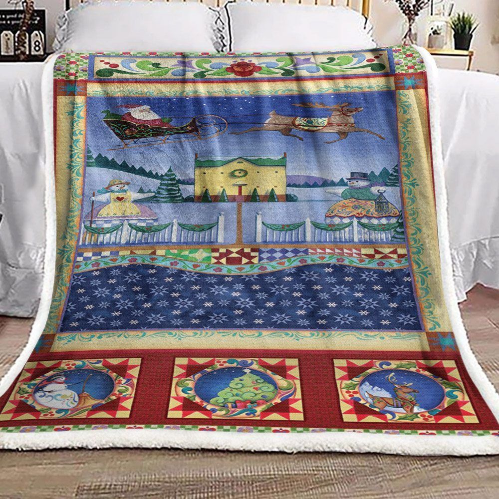 Christmas Sherpa Fleece Blanket
