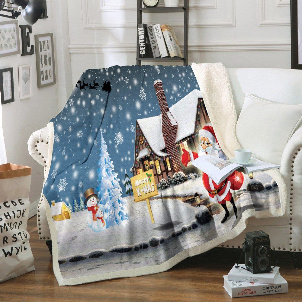 Christmas Sherpa Fleece Blanket