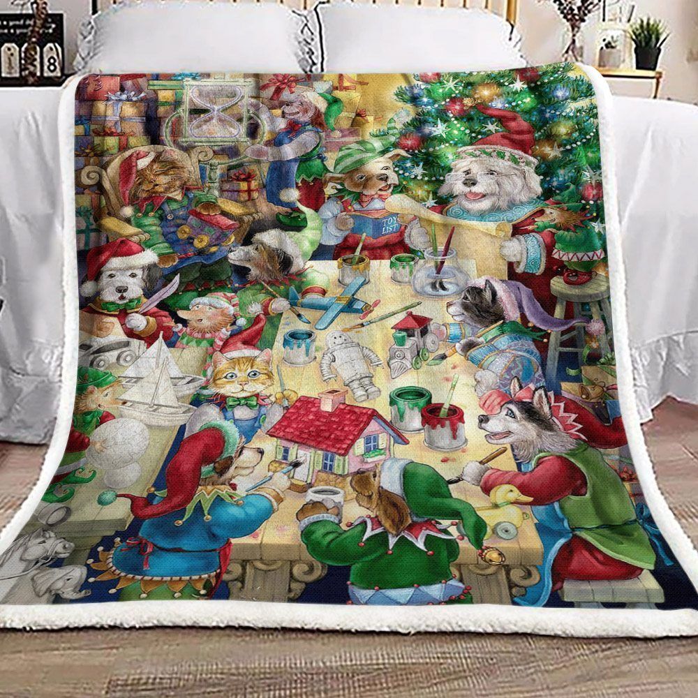 Christmas Sherpa Fleece Blanket