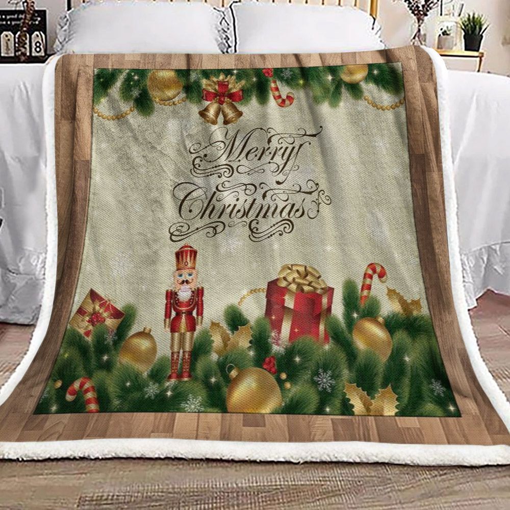 Christmas Nutcracker Sherpa Fleece Blanket