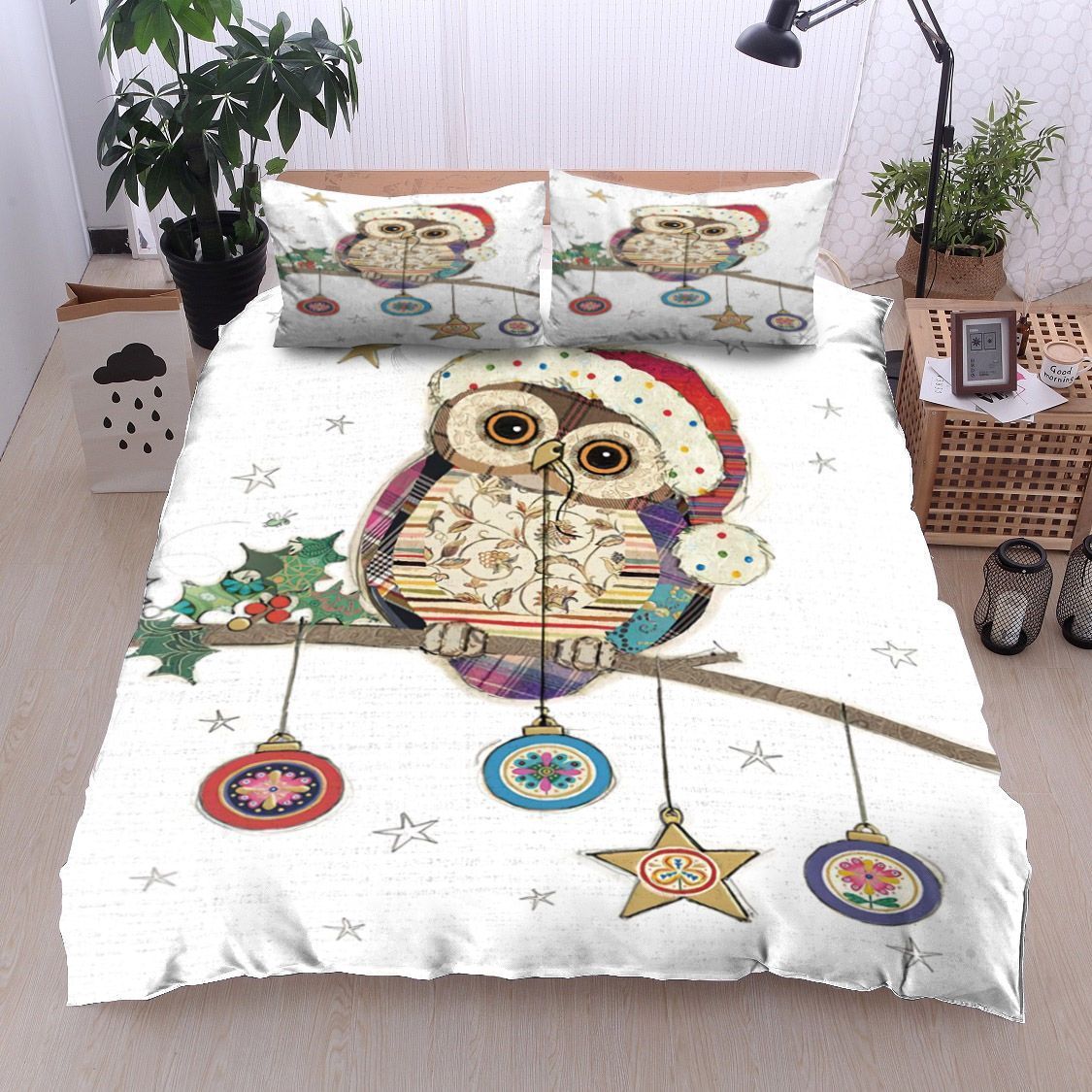 Christmas Owl Bedding Set