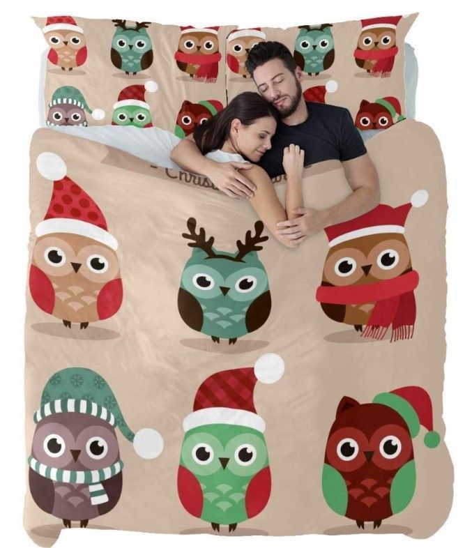 Christmas Owl Bedding Set