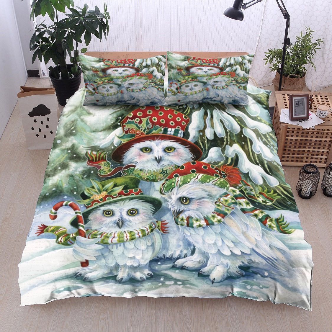 Christmas Owl Bedding Set