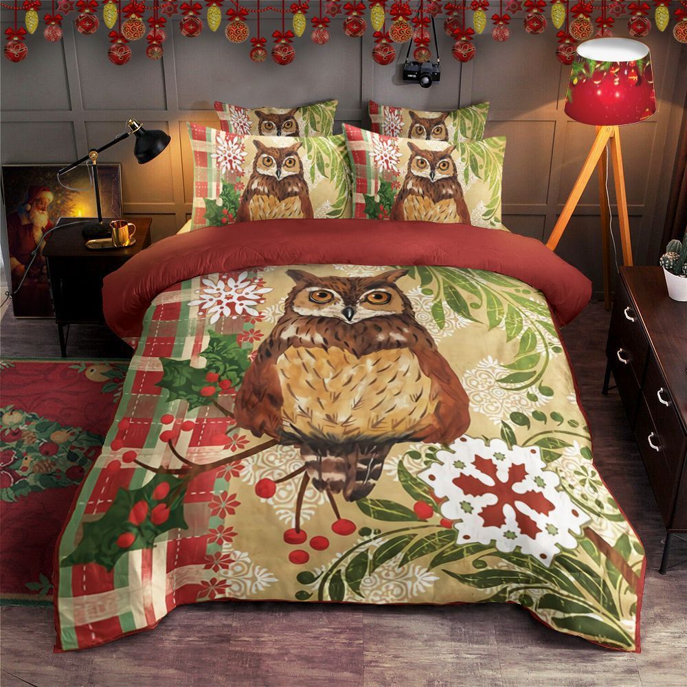 Christmas Owl Bedding Set