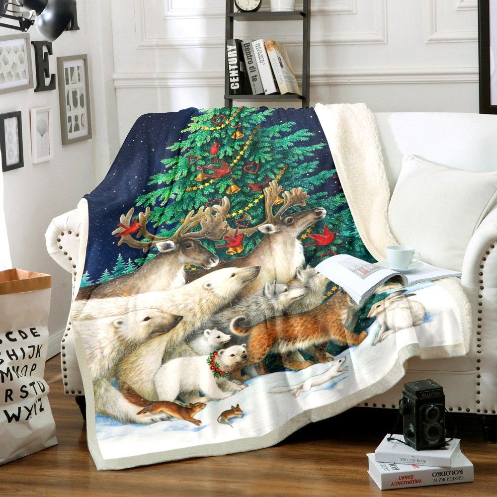 Christmas Parade Sherpa Fleece Blanket