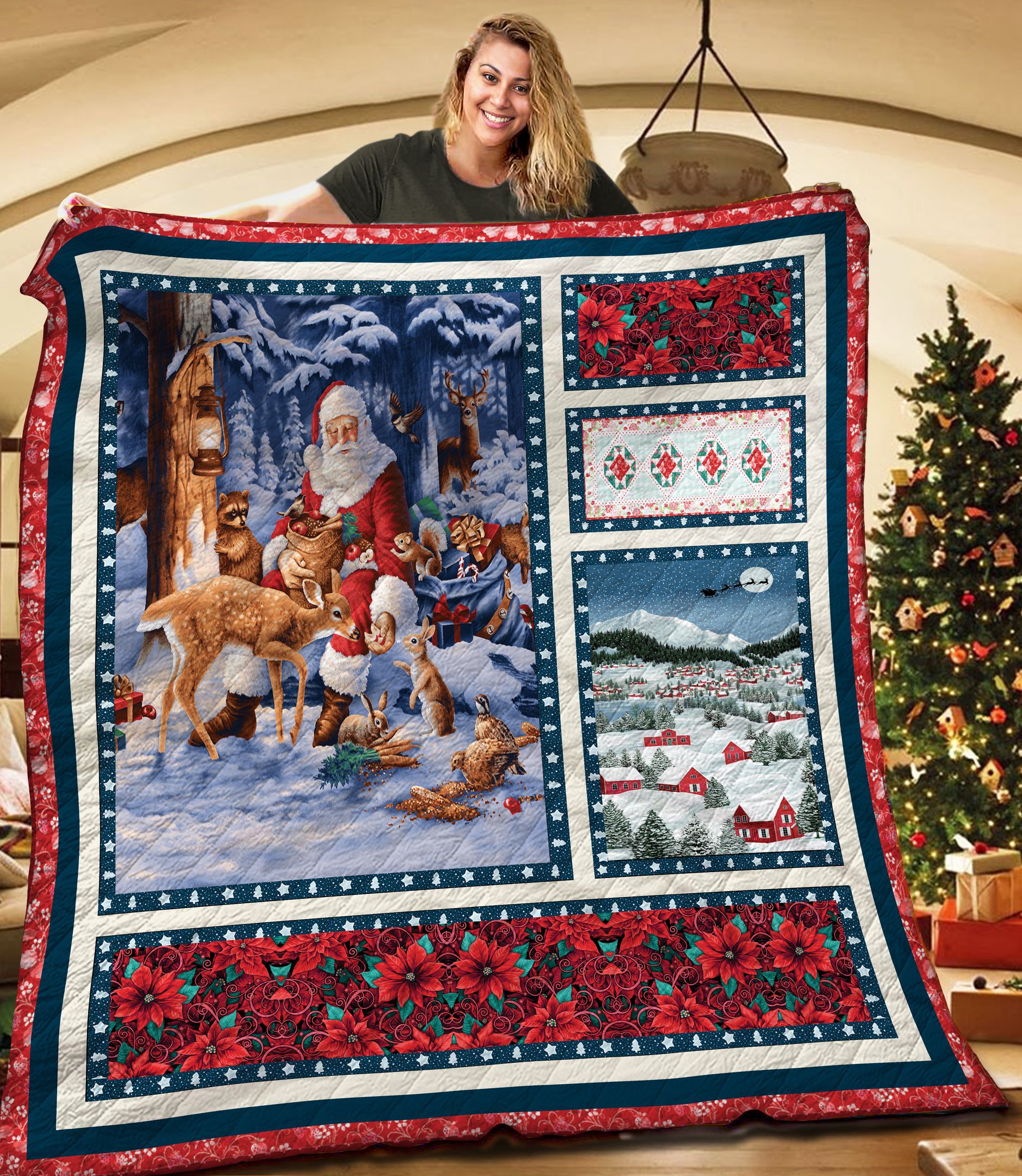Christmas Party Santa TNT181113NH Quilt Blanket