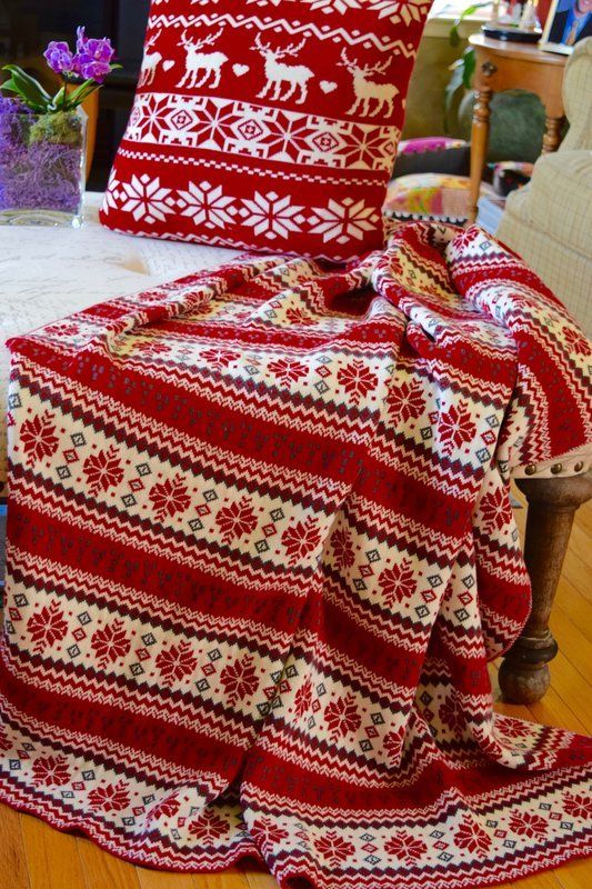 Christmas Pattern Sherpa Fleece Blanket