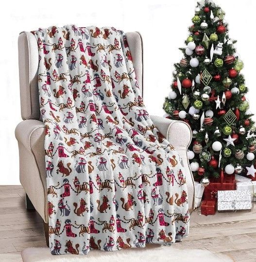 Christmas Pattern Dog Sherpa Fleece