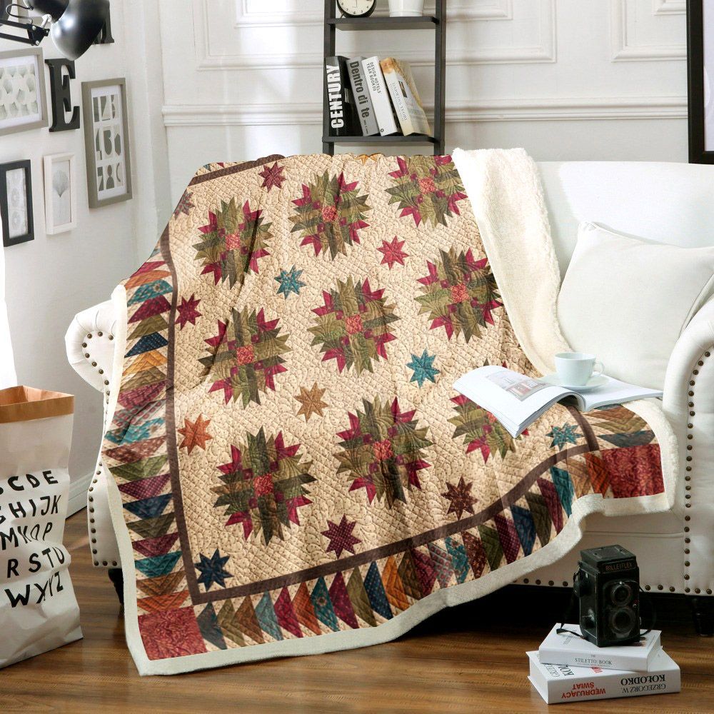 Christmas Pattern Sherpa Fleece Blanket