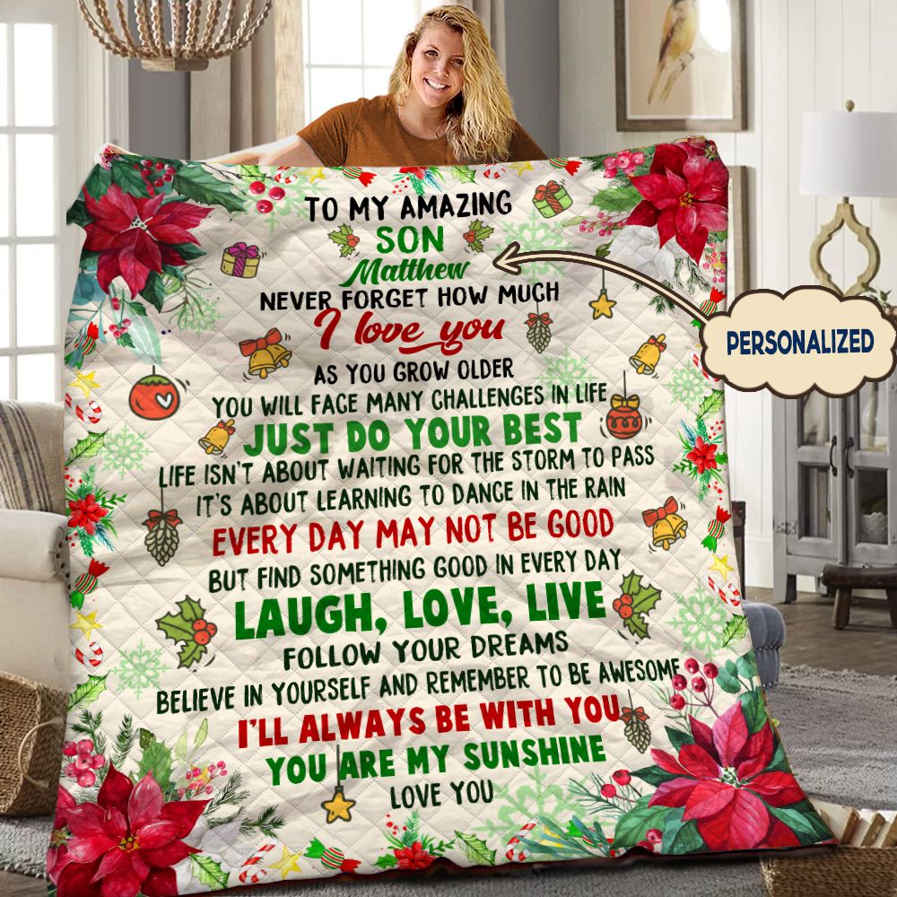 Christmas Personalized HHH121106TN Quilt Blanket