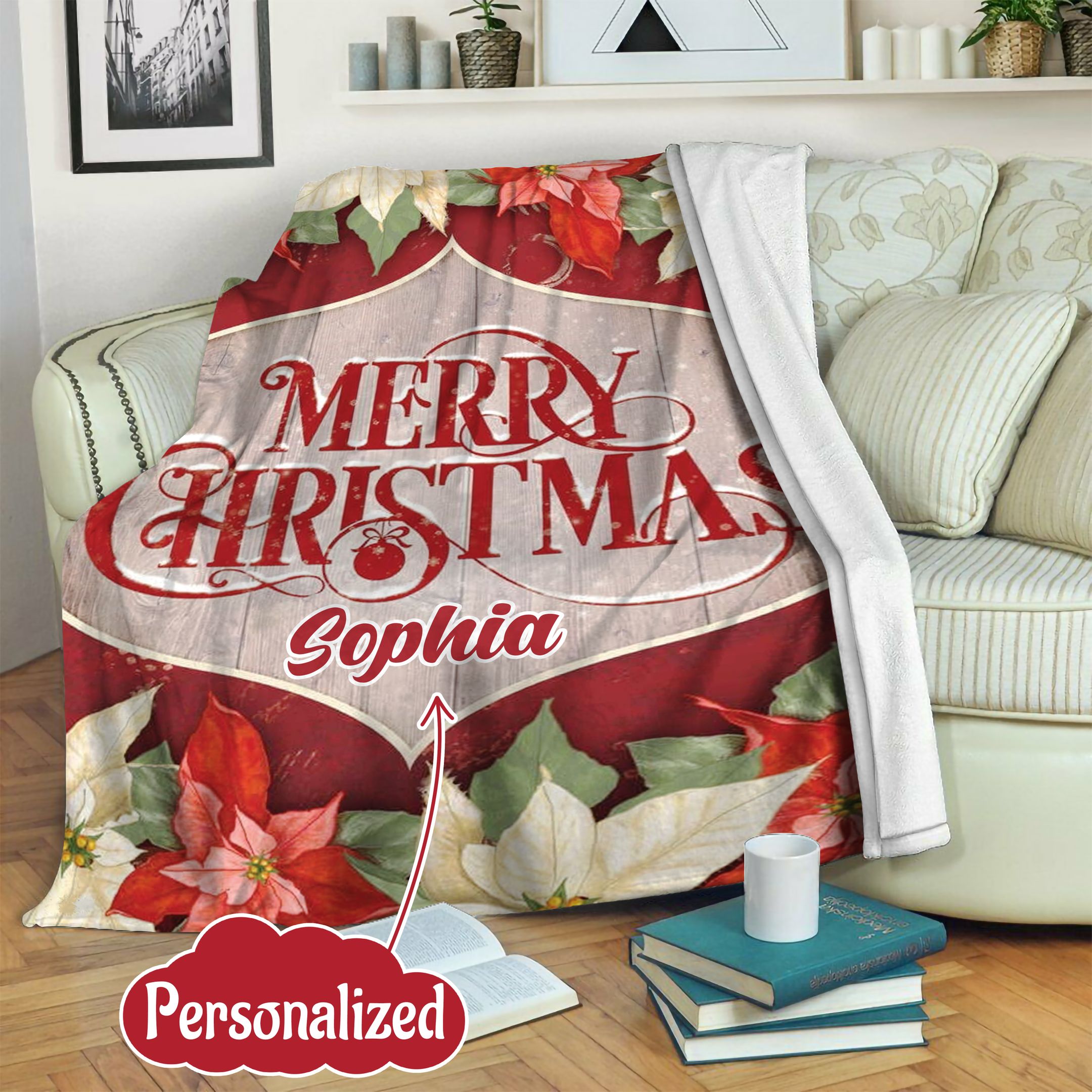 Christmas Personalized Fleece Blanket