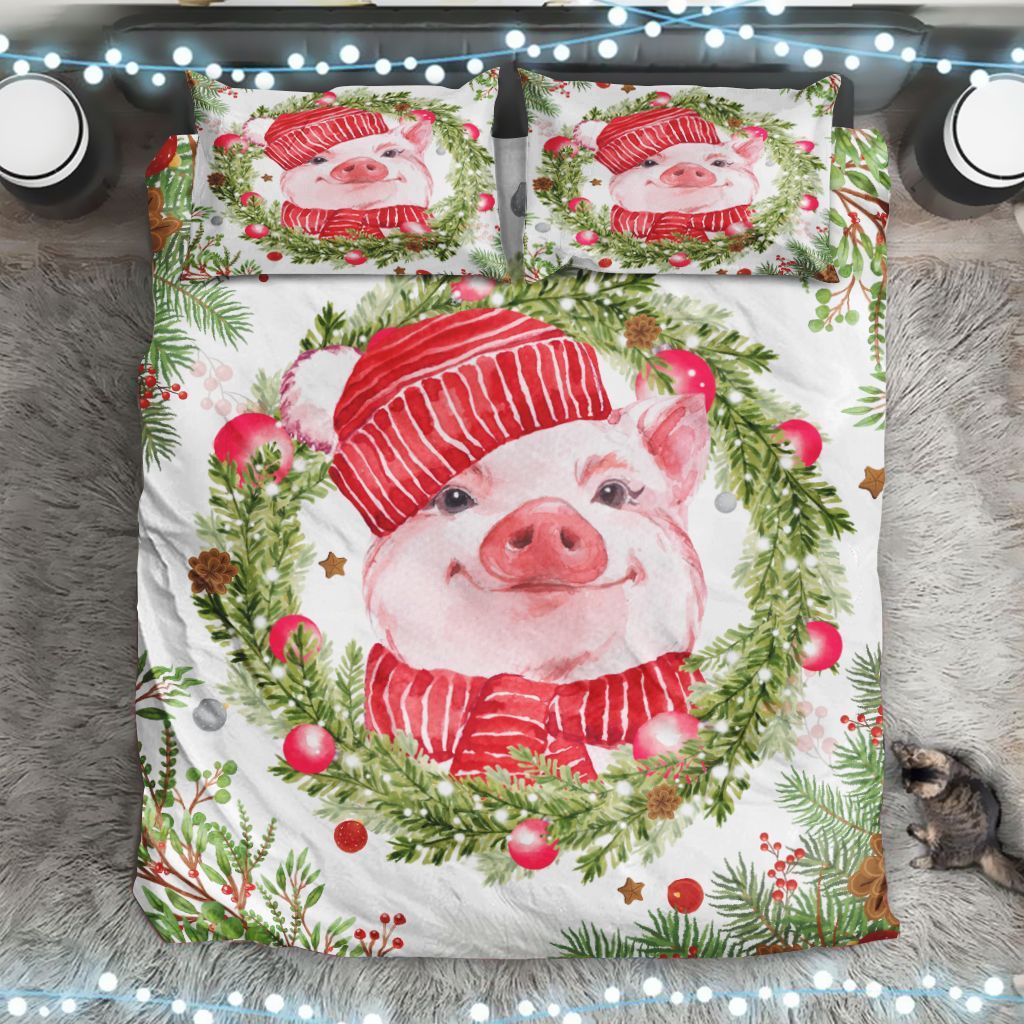Christmas Pig Bedding Set