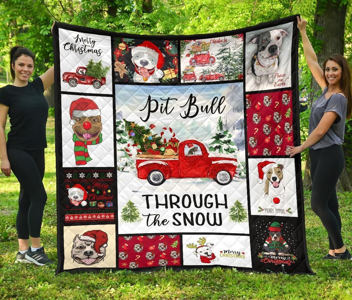 Christmas Pit Bull LMC161110 Quilt Blanket
