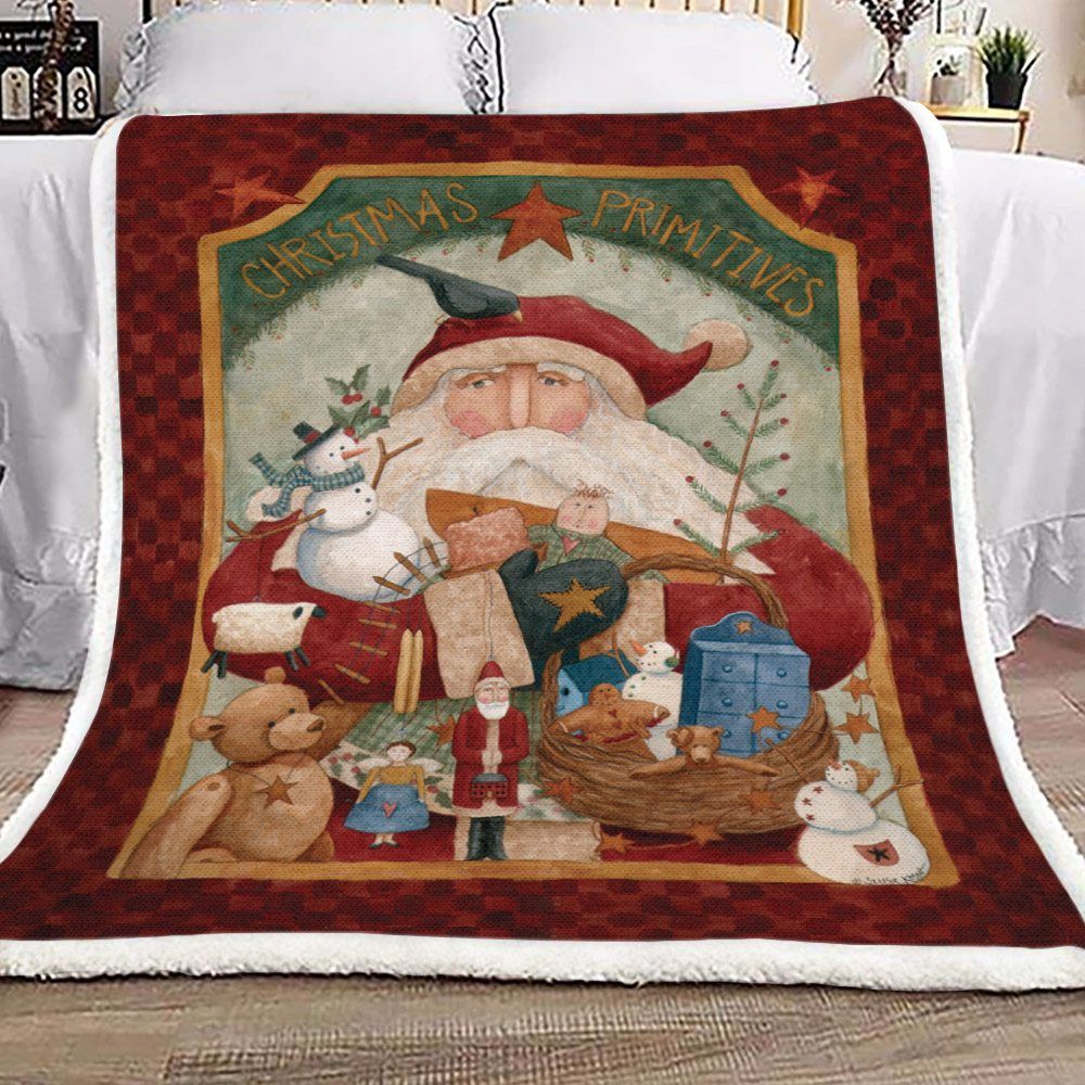 Christmas Primitives Sherpa Fleece