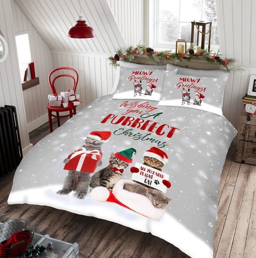 Christmas Purrfect Cat Bedding Set