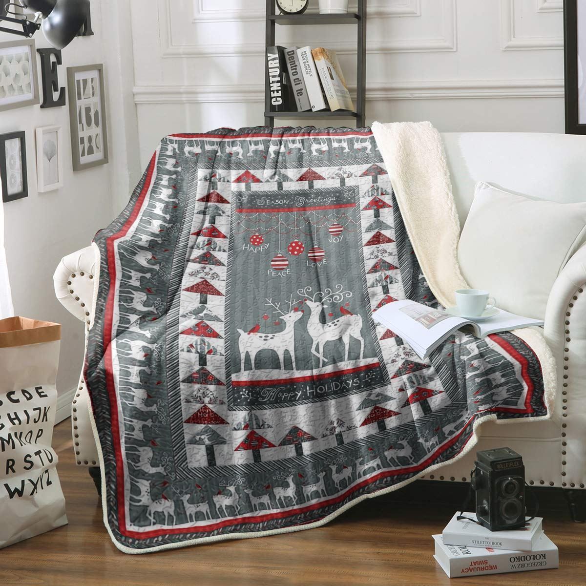 Christmas Sherpa Fleece Blanket