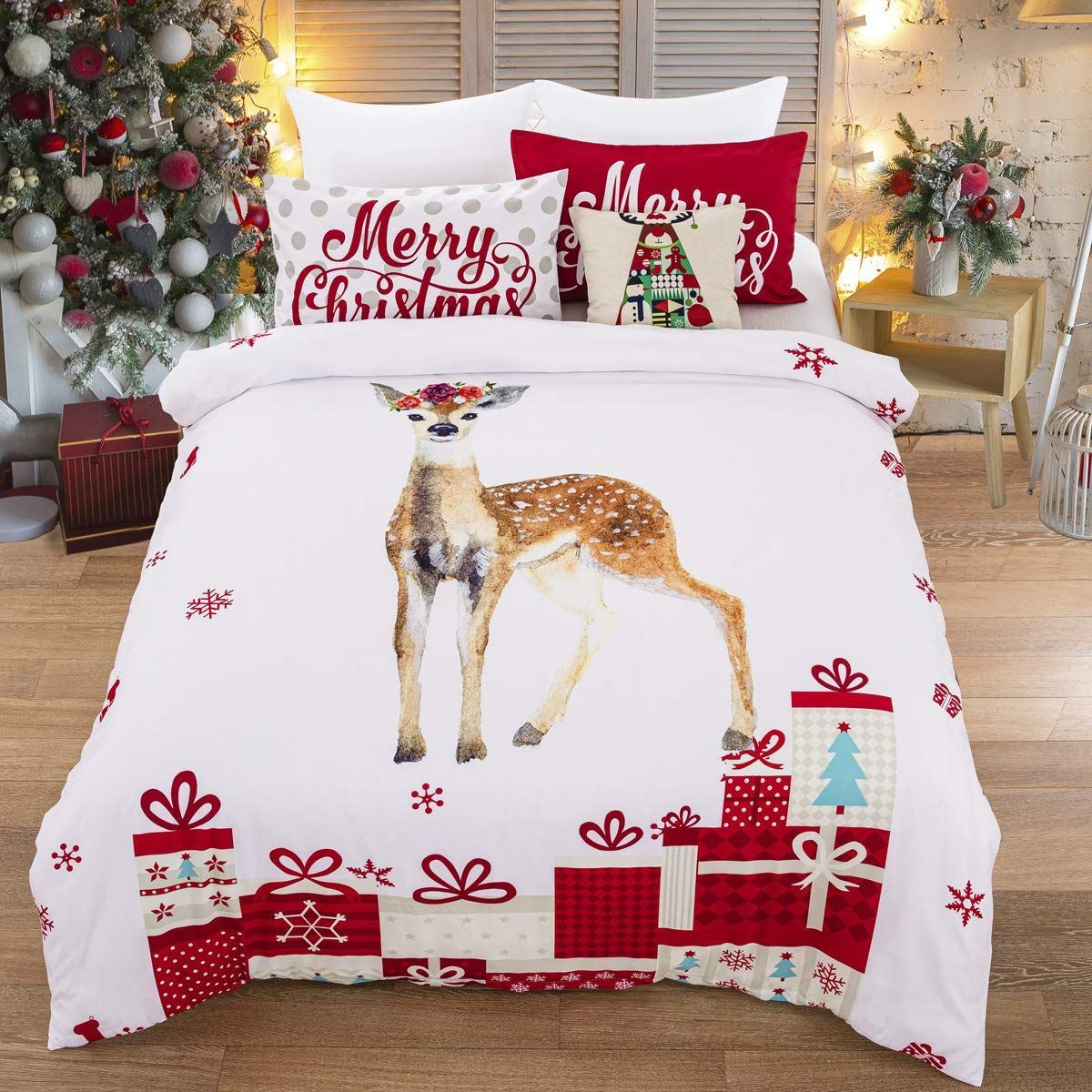 Christmas Reindeers Bedding Set