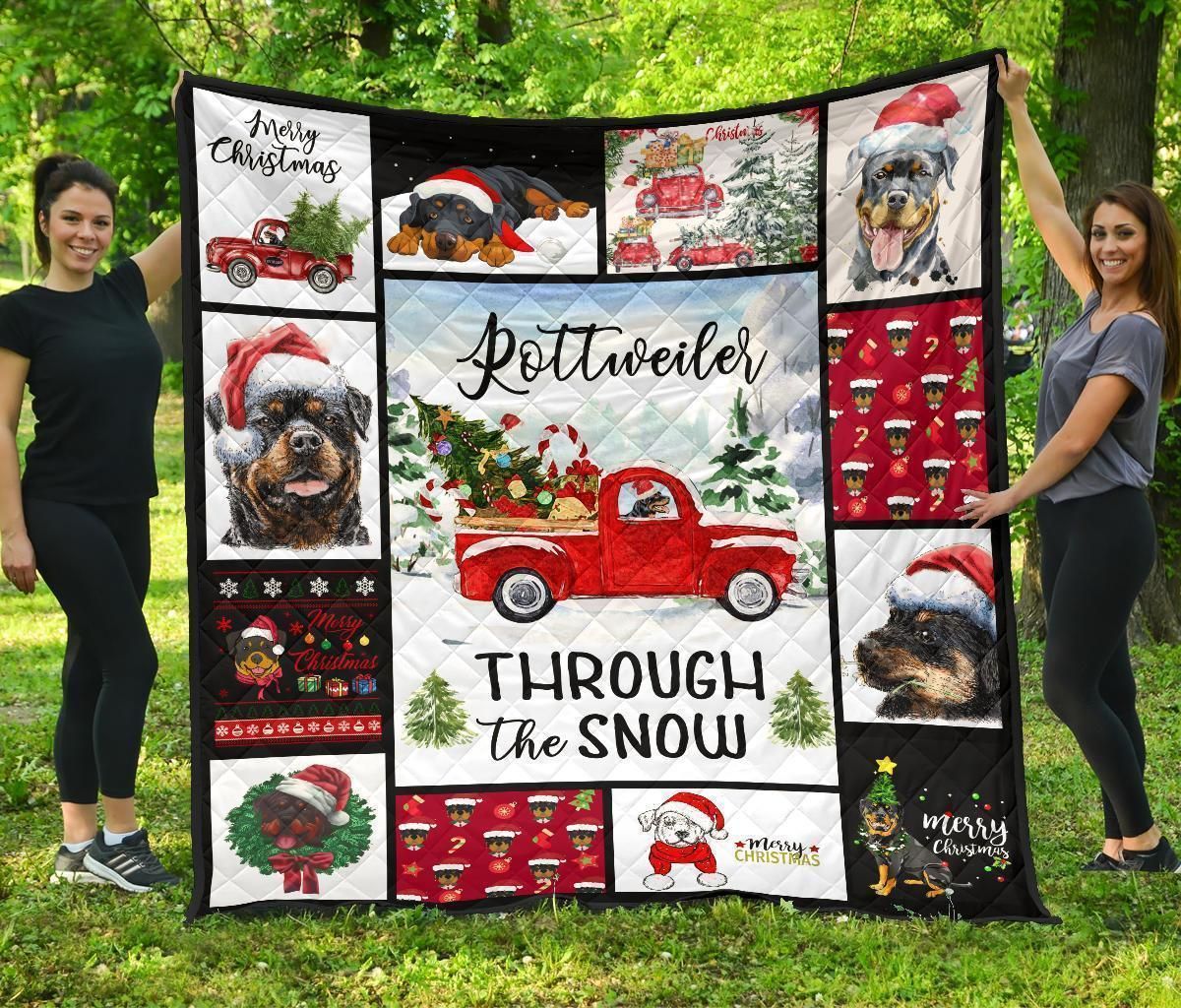 Christmas Rottweiler LMC161111 Quilt Blanket