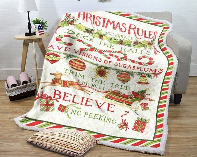 Christmas Rules Fleece Blanket