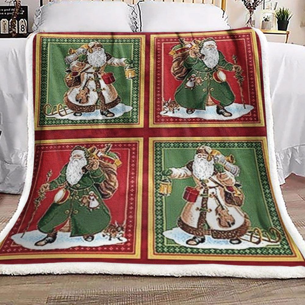 Christmas Santa Sherpa Fleece Blanket