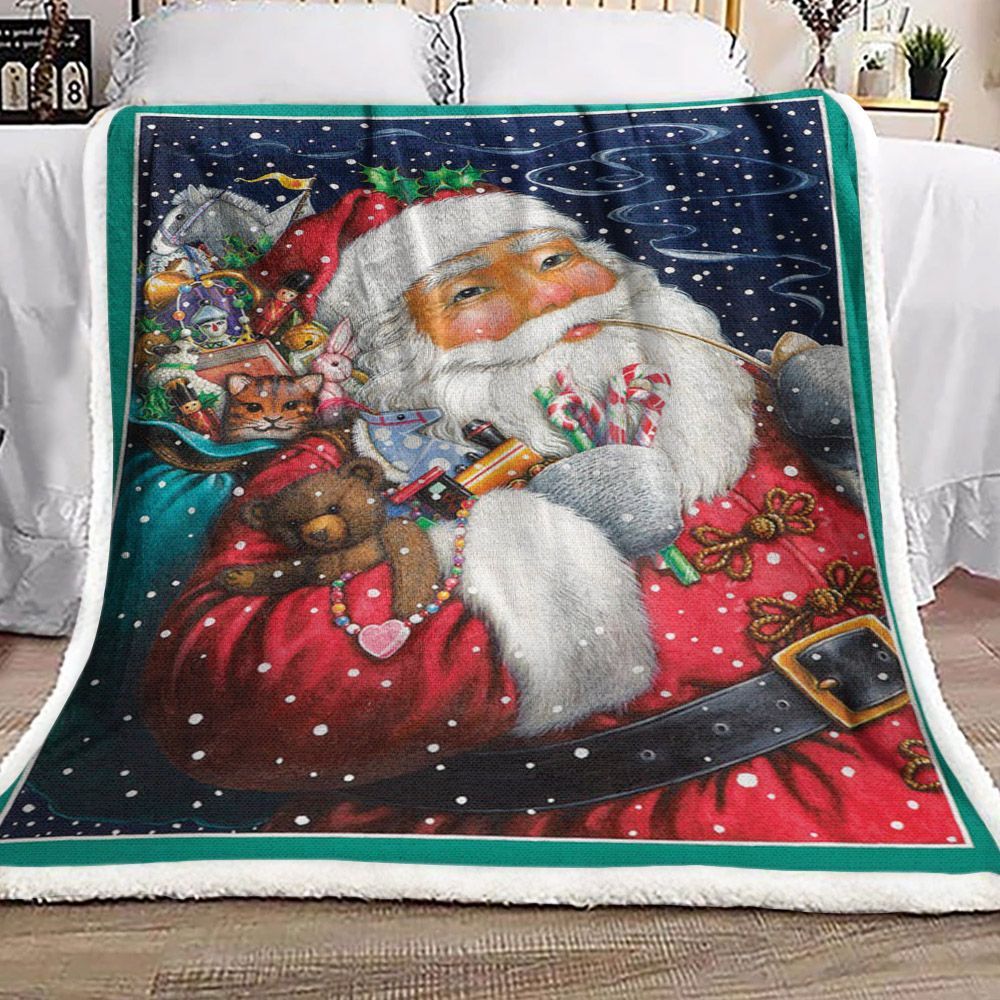 Christmas Santa Sherpa Fleece Blanket
