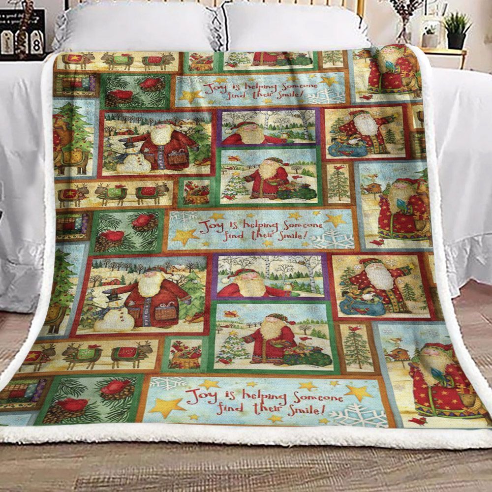 Christmas Santa Sherpa Fleece Blanket