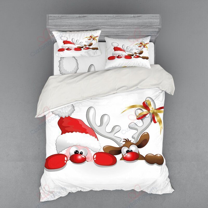 Christmas Santa Reindeer Bedding Set