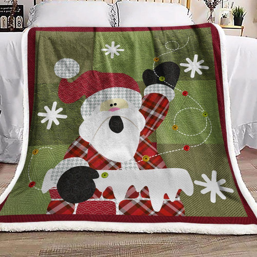 Christmas Santa Claus Sherpa Fleece Blanket