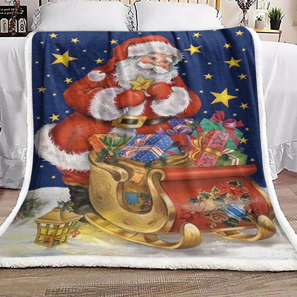 Christmas Santa Claus Sherpa Fleece Blanket