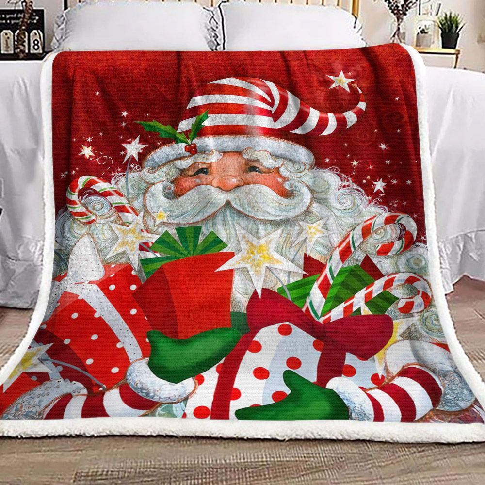 Christmas Santa Claus Sherpa Fleece Blanket