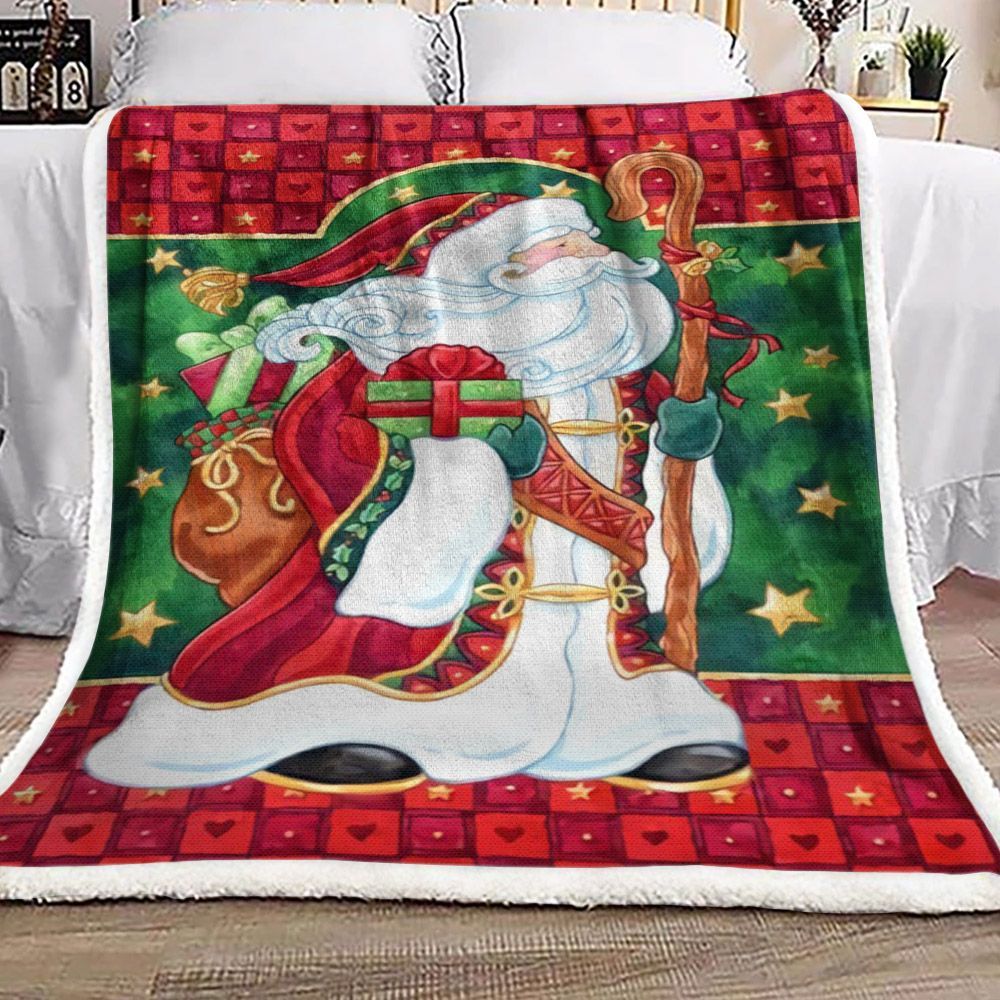 Christmas Santa Claus Sherpa Fleece Blanket