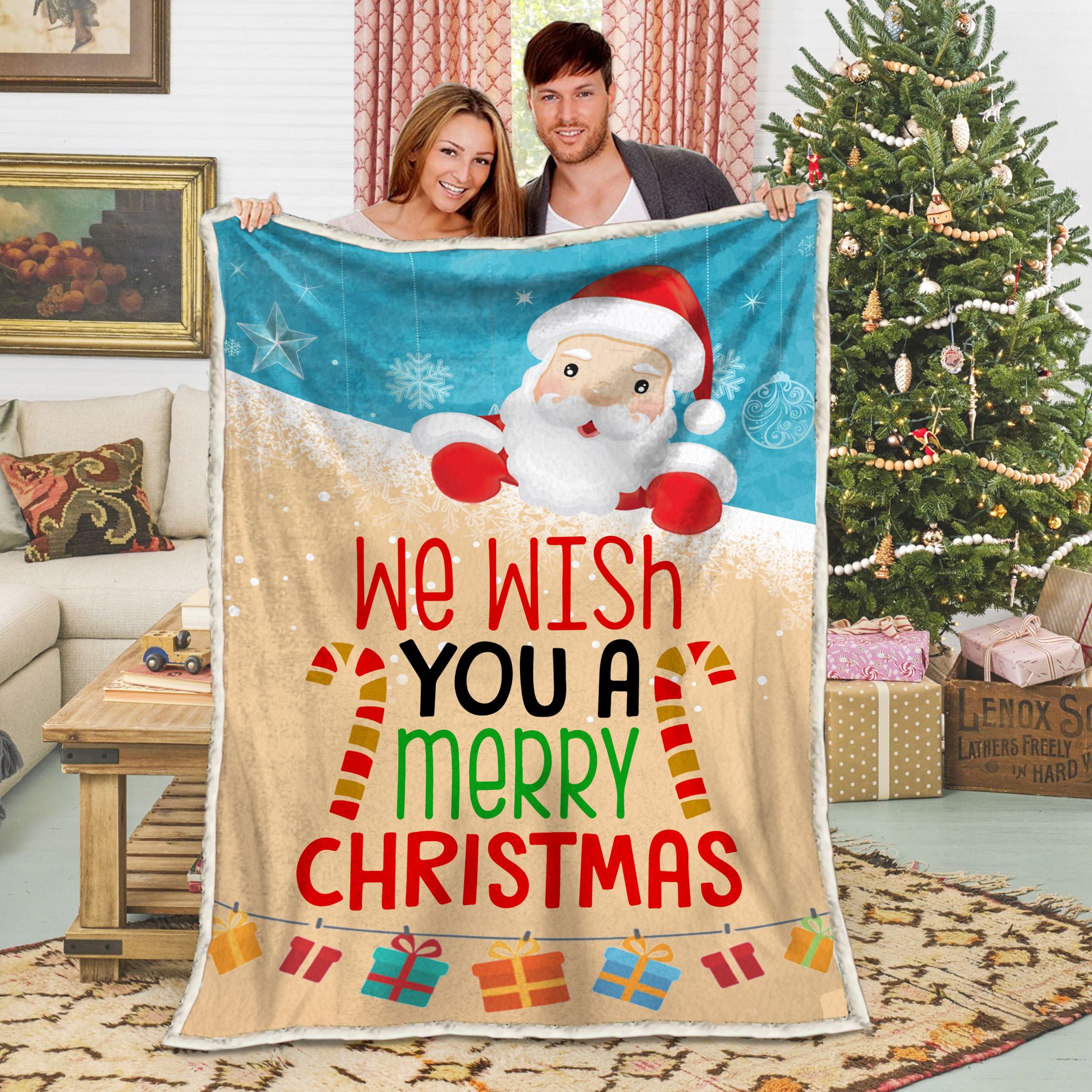 Christmas Santa Claus Fleece Blanket