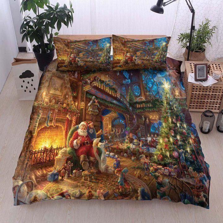 Christmas Santa Claus Elf Bedding Set