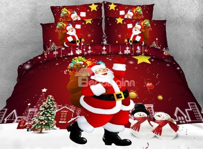 Christmas Santa Claus Bedding Set
