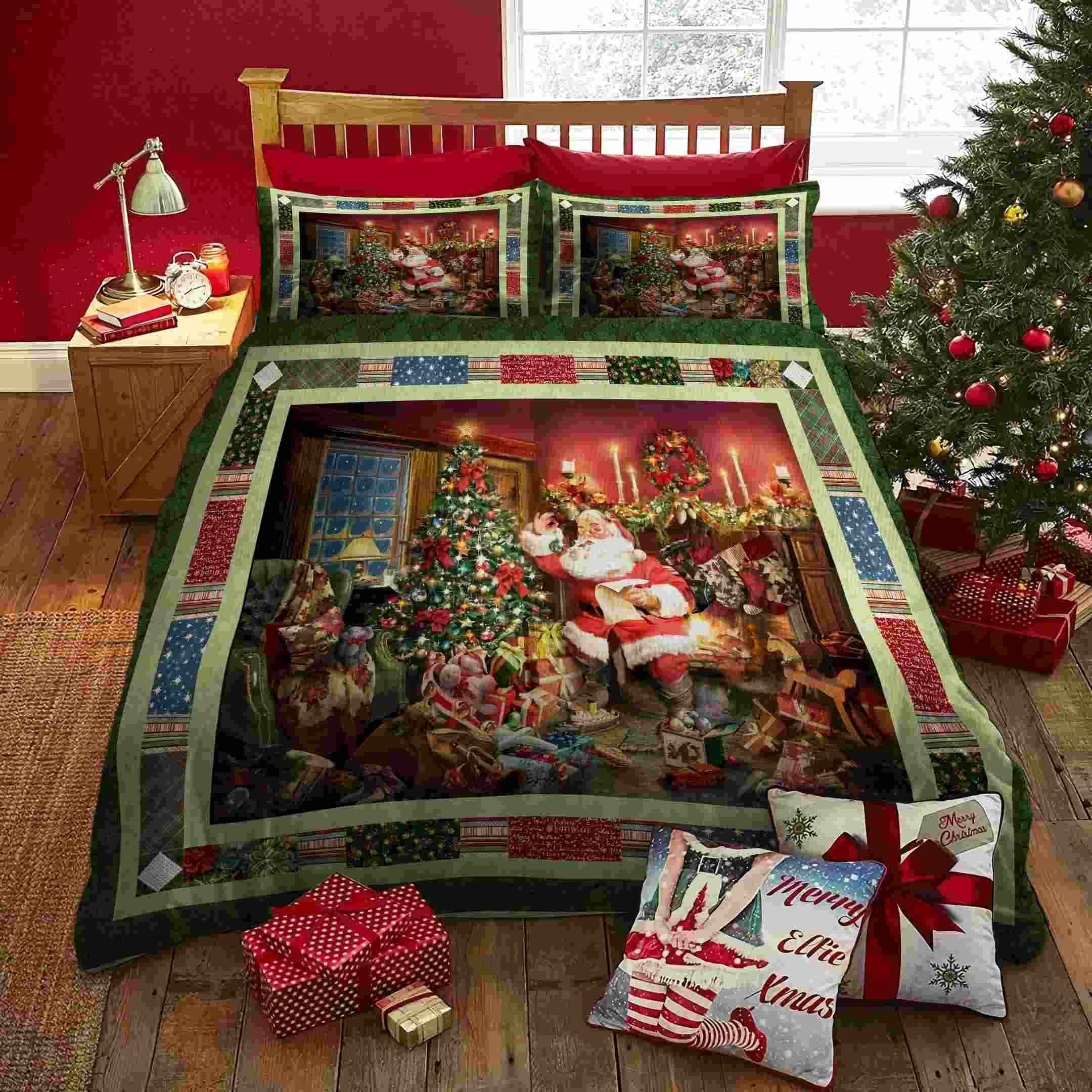 Christmas Santa Claus Bedding Set