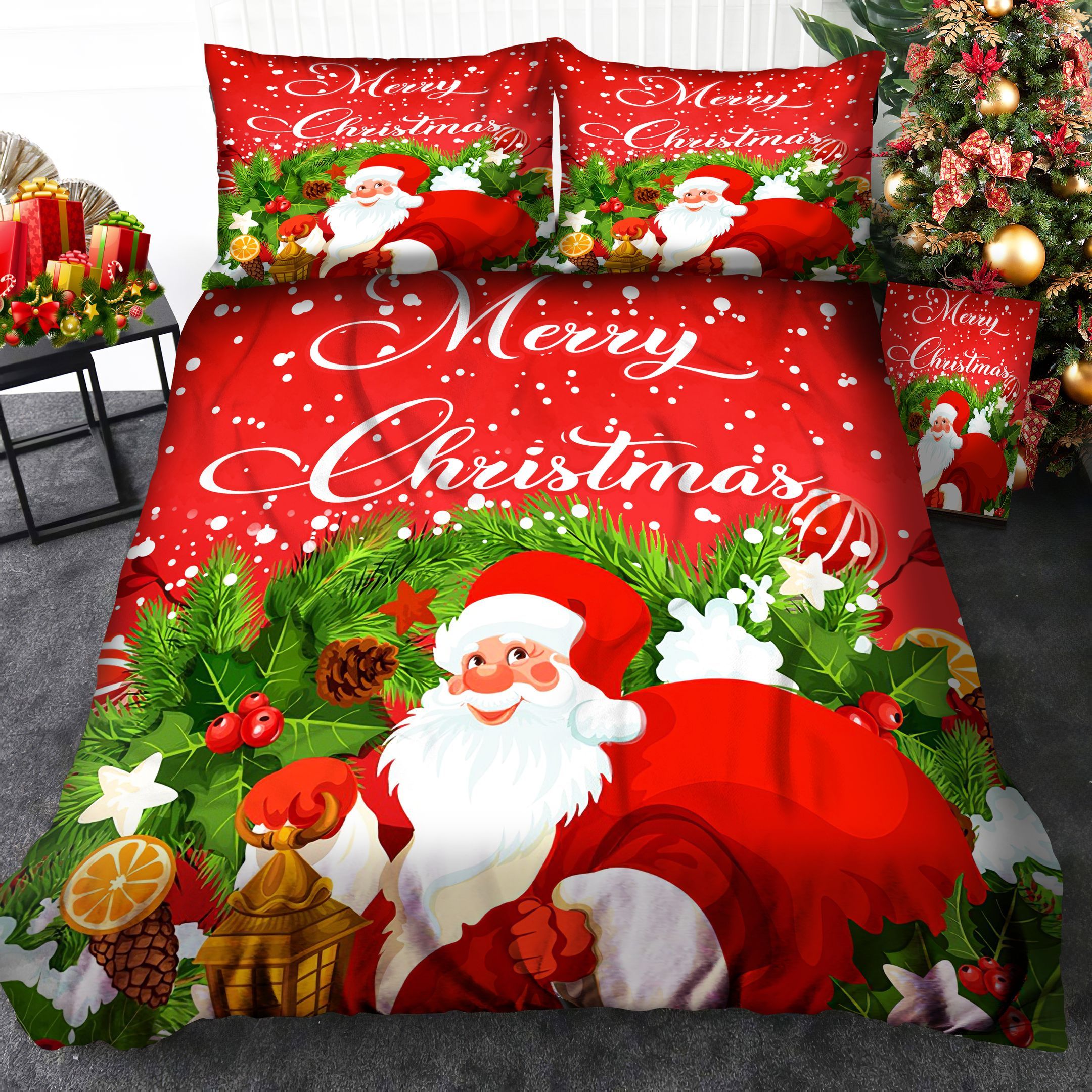 Christmas Santa Claus Bedding Set