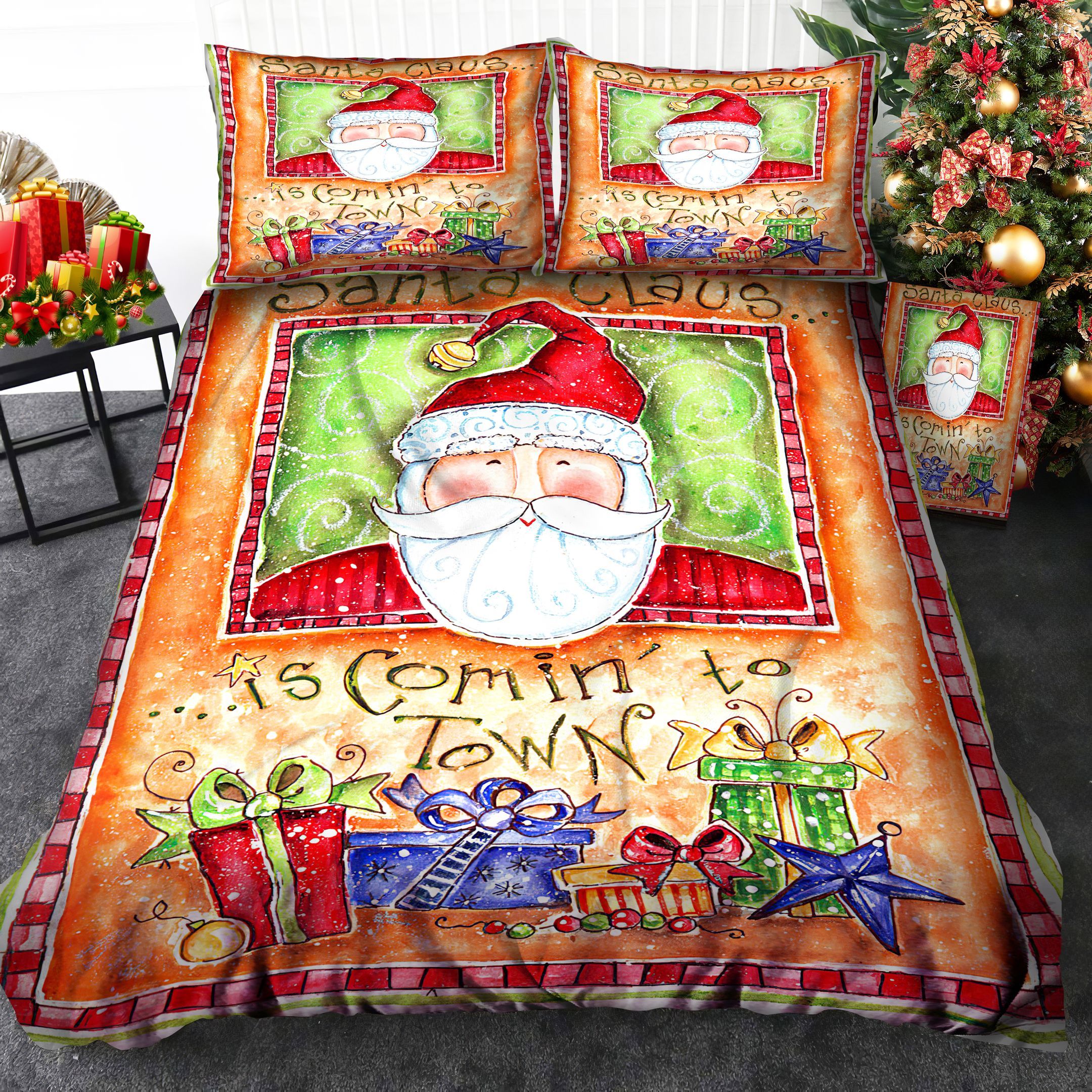 Christmas Santa Claus Bedding Set