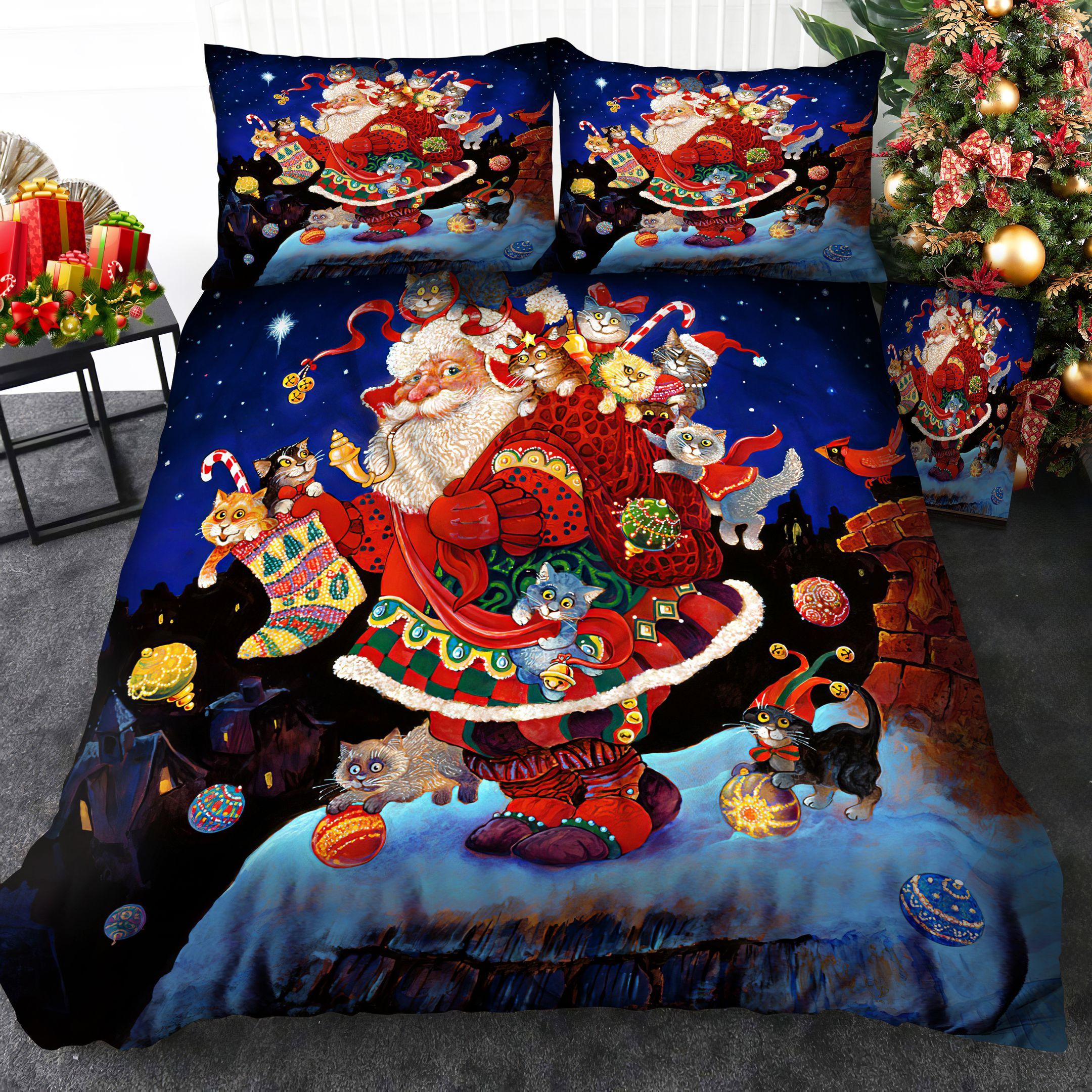 Christmas Santa Claus Bedding Set
