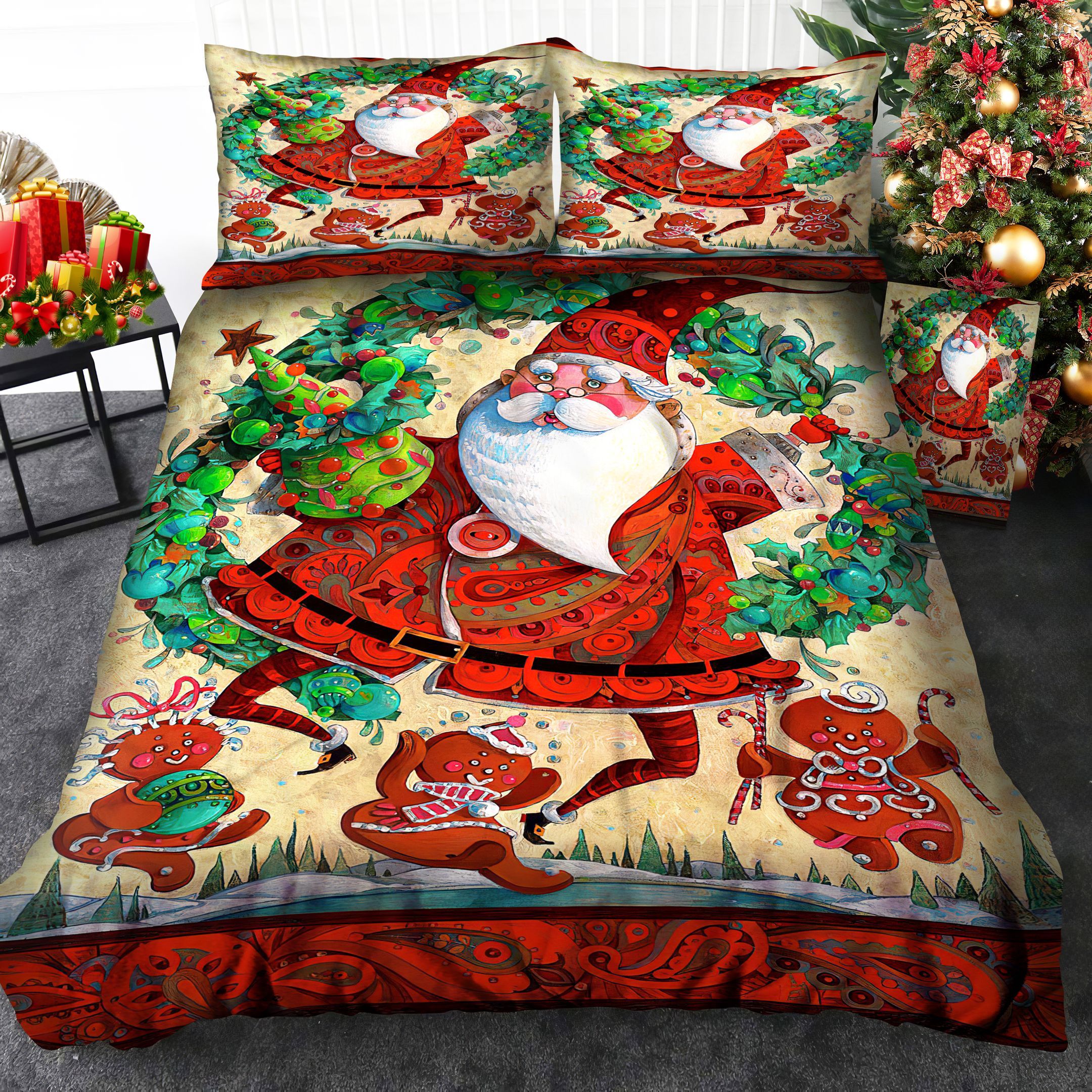 Christmas Santa Claus Bedding Set