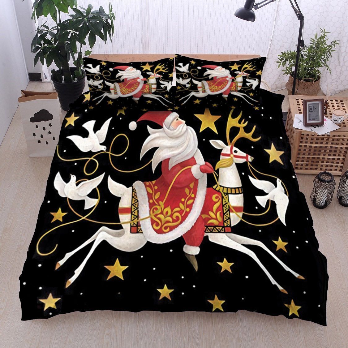 Christmas Santa Star Bedding Set