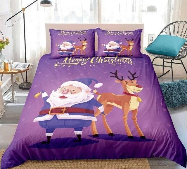 Christmas Santa Claus Reindeer Bedding Set