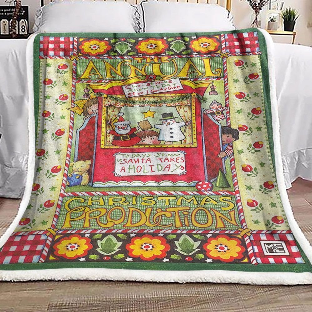Christmas Santa Claus Snowman Sherpa Fleece Blanket