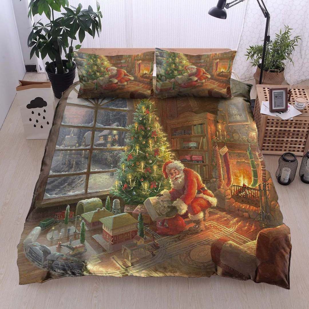 Christmas Santa Claus Tree Bedding Set