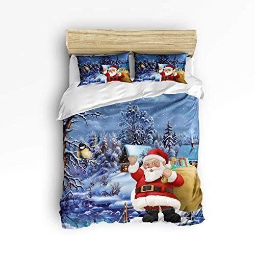 Christmas Santa Claus Winter House Bedding Set
