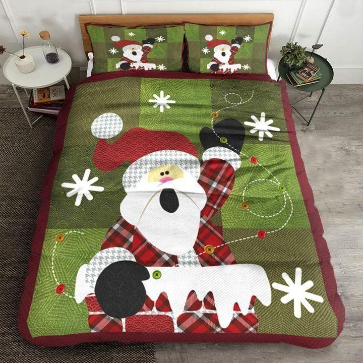 Christmas Santa In Chimney Bedding Set
