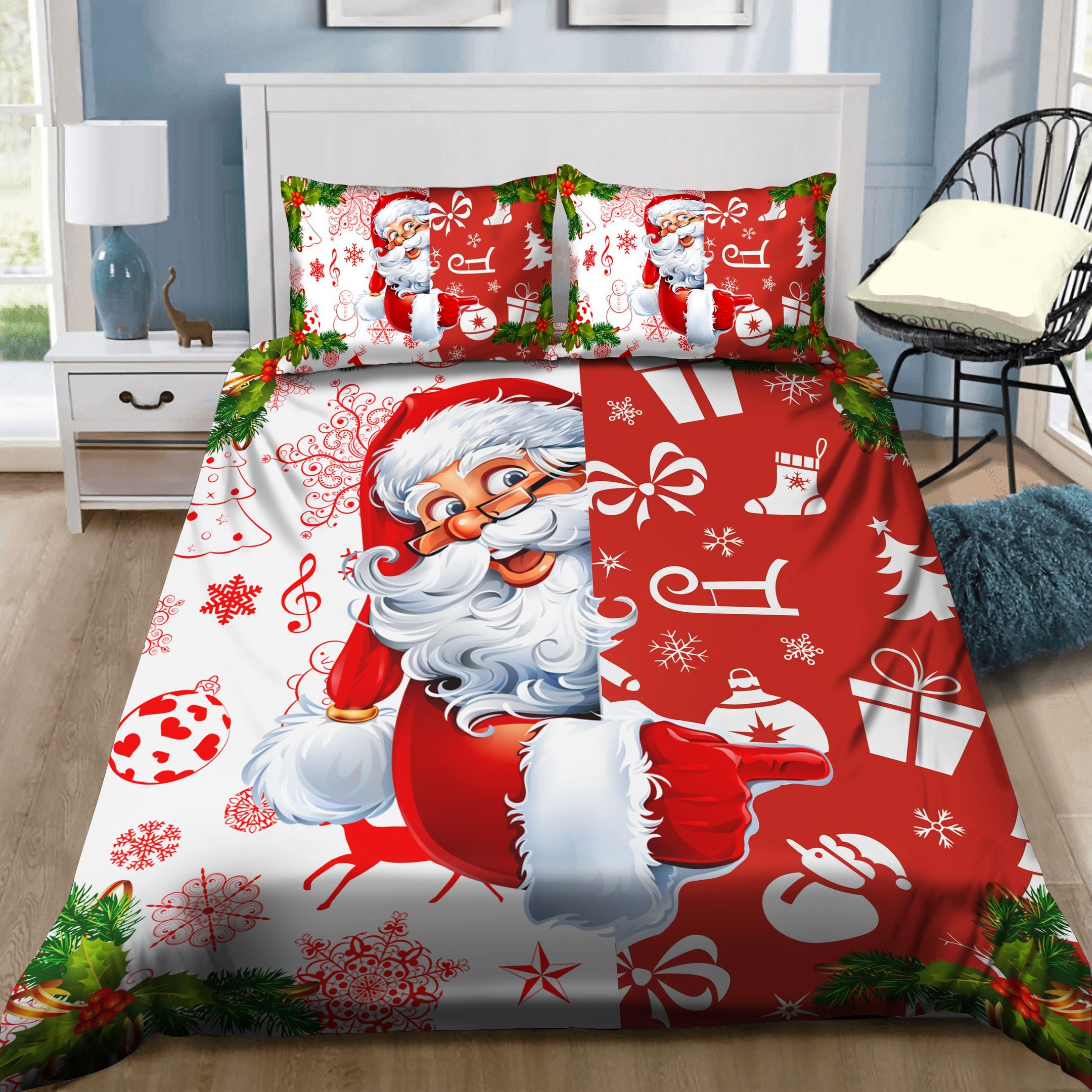 Christmas Santas Gift Bedding Set