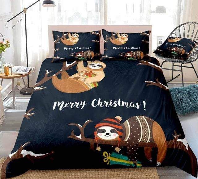 Christmas Sloth Bedding Set