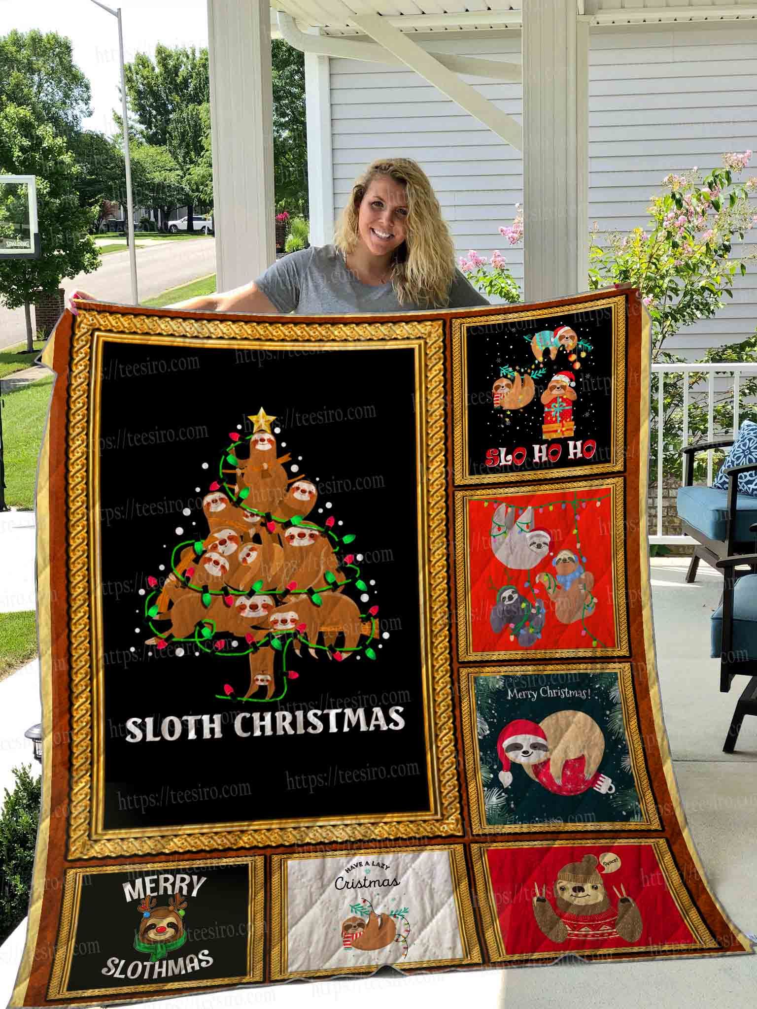 Christmas Sloth Quilt Blanket DHC1501414VT